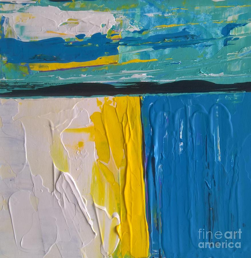 Abstract Blue Painting by Lisa Dionne