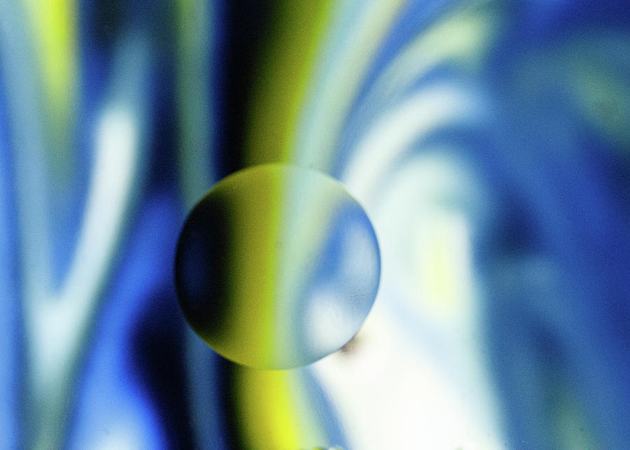 Abstract Blue, Yellow, White Photograph by Amelia Pearn