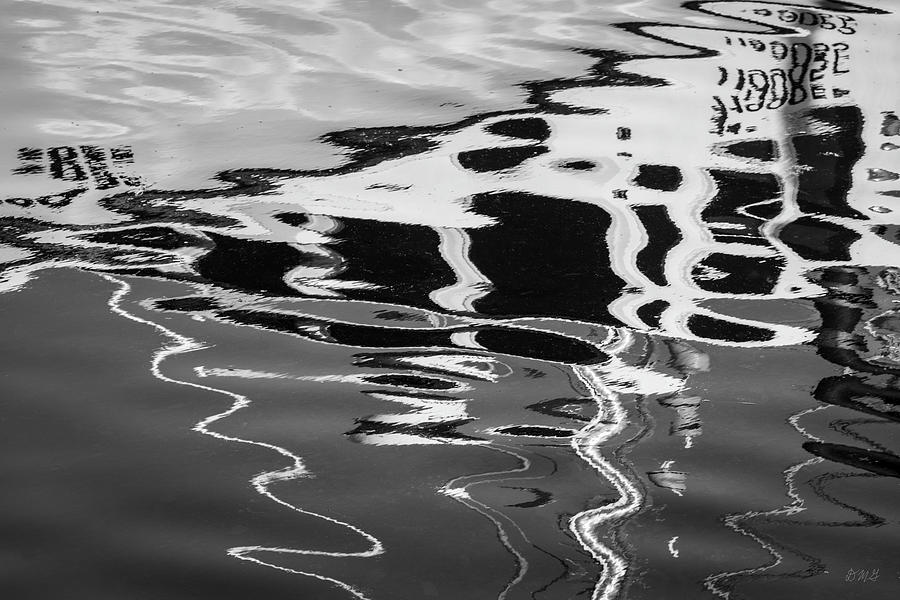 Abstract Boat Reflection VII BW Photograph by David Gordon