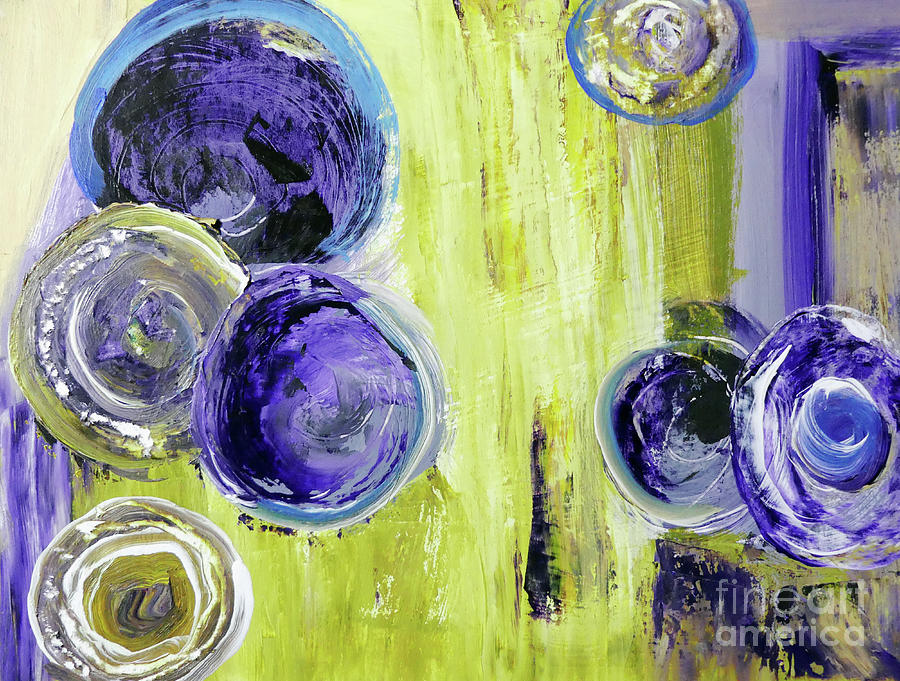 Abstract bubbles 2 Painting by Sharon Williams Eng