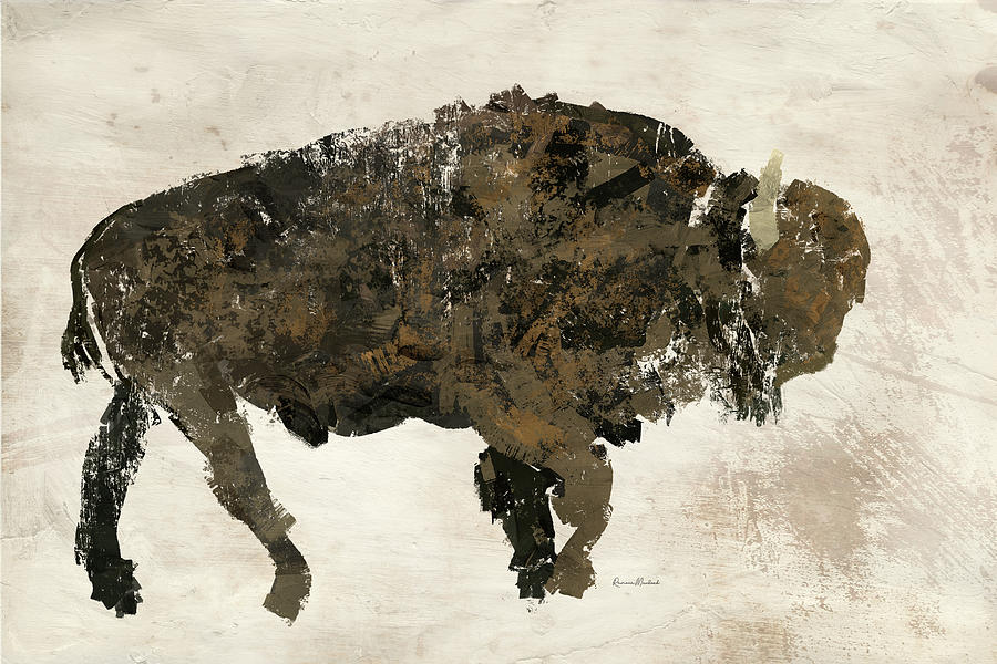 Abstract Buffalo Digital Art by Ramona Murdock