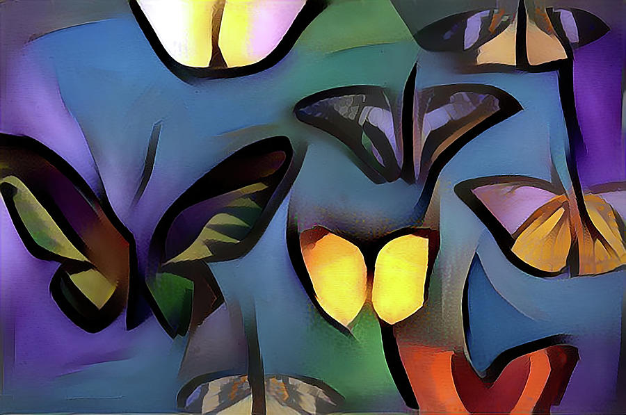 Abstract Butterfly Collection Digital Art by Cathy Anderson