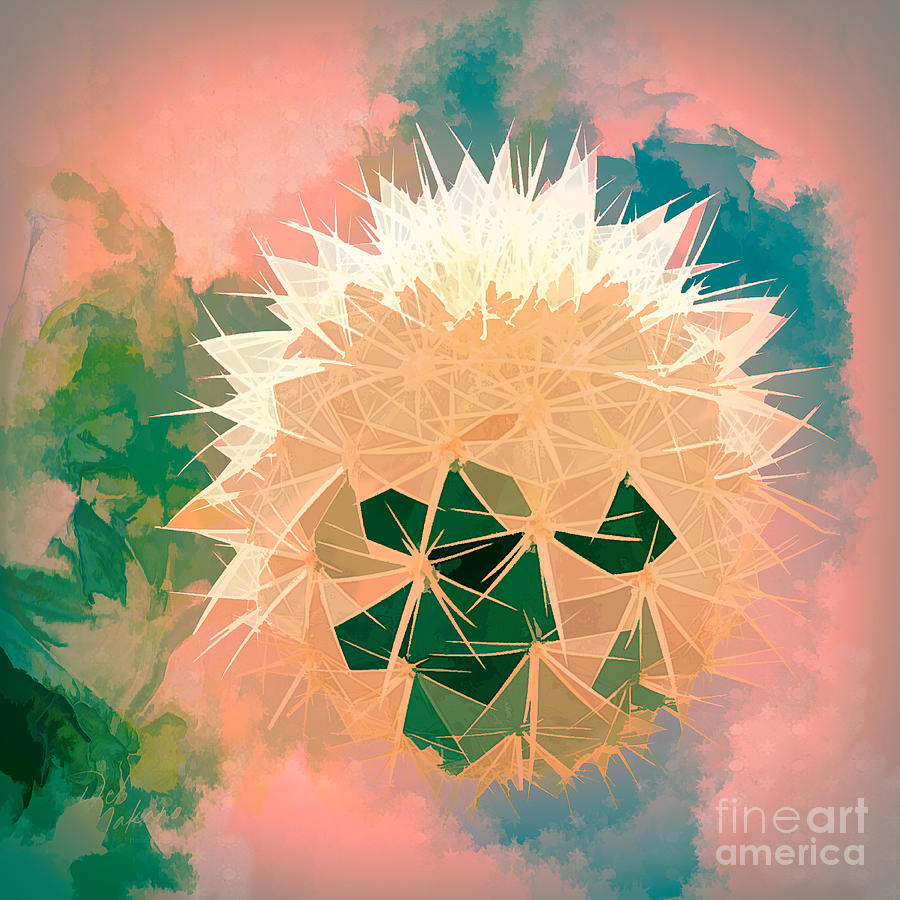 Abstract cactus Digital Art by Deb Nakano