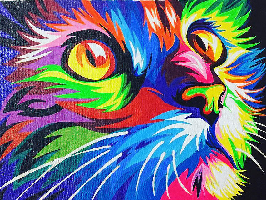 Abstract Cat Painting Painting by Suchismita Das - Fine Art America