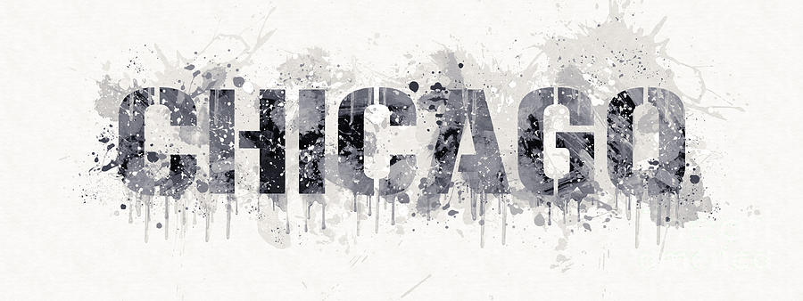Corey Crawford Mixed Media - Abstract Chicago BW by Stefano Senise