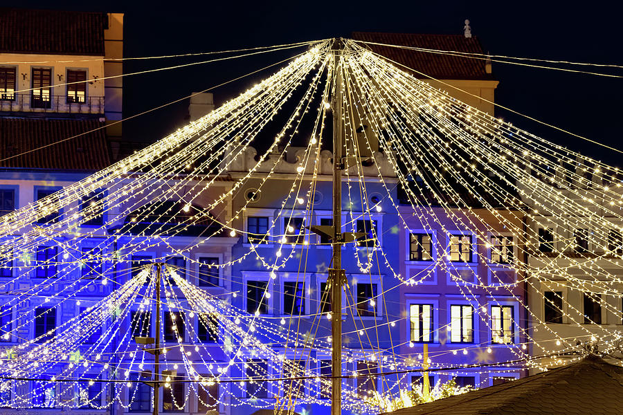Abstract Christmas Holiday Lights In Warsaw Photograph by Artur Bogacki