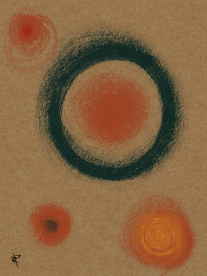 Abstract circles 5 Mixed Media by Russell Pierce