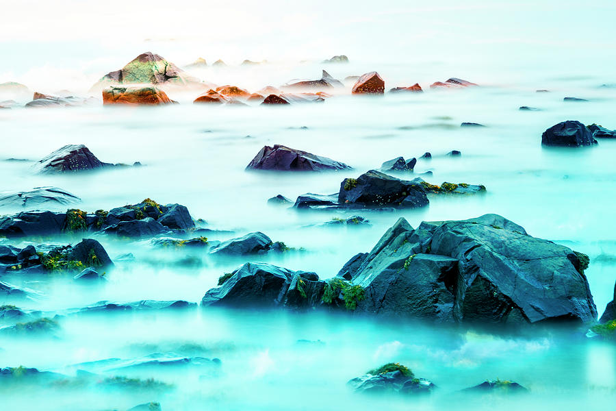 Abstract Coastal Rocks Photograph by John Paul Cullen