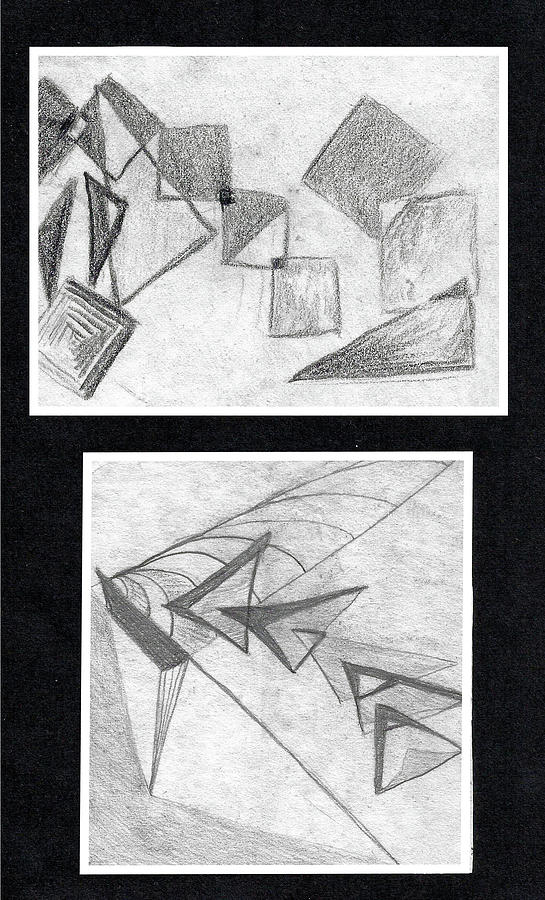 Abstract Collage 2 Drawing by Only A Fine Day