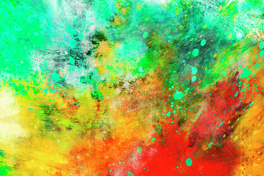 Abstract Color Splash Fourteen-  Abstract Art Painting