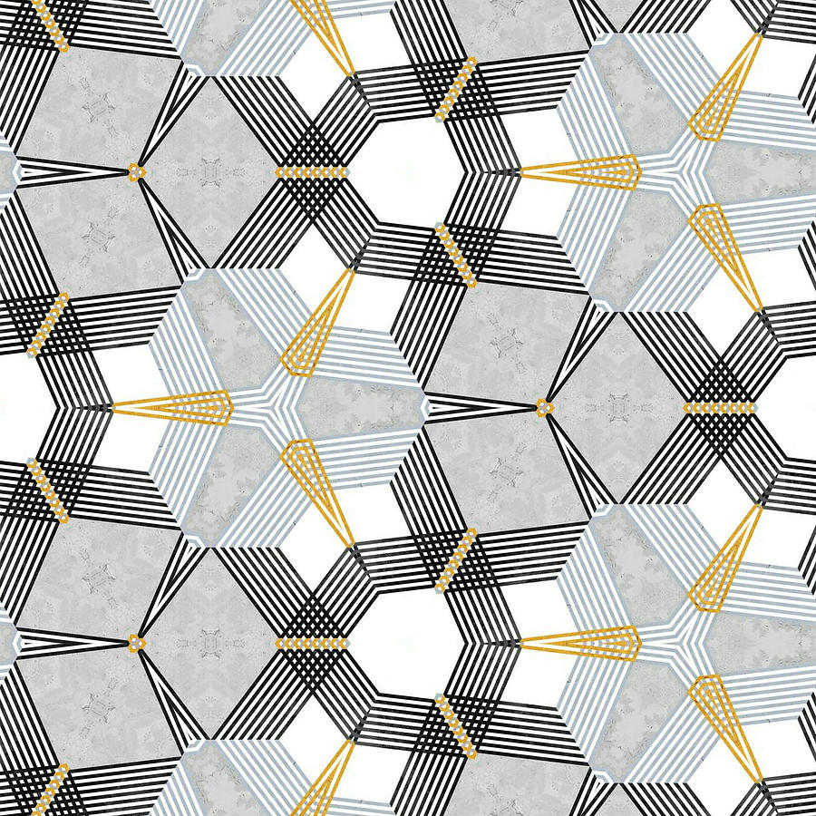 Free art print of Vector seamless pattern with unreal optical illusion.  Hexagon illustration, isometric drawing | FreeArt | fa85872294