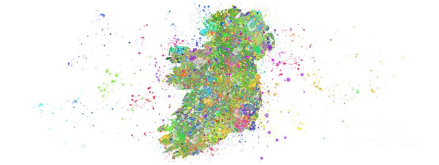 Abstract Colorful Ireland Digital Art by Stefano Senise