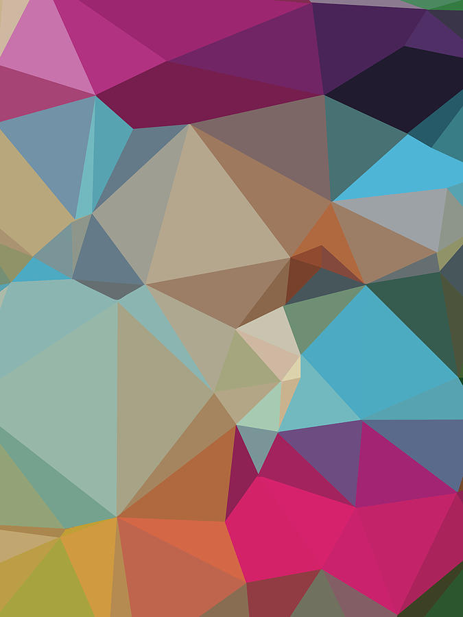 Abstract Colorful Polygon 4 Digital Art