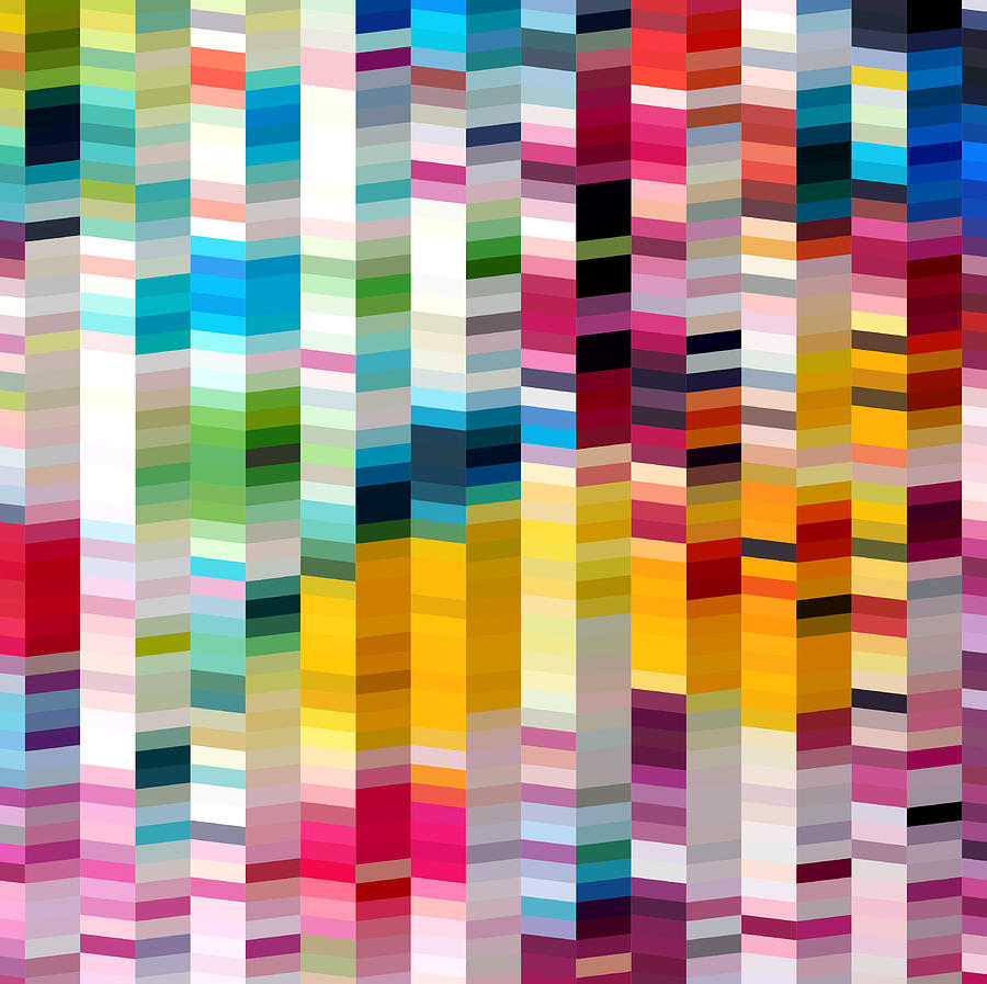 Abstract Colorful Stripe Shape Background Drawing by Naqiewei