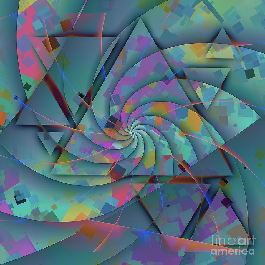 Abstract Colour Geometry 10 Digital Art by Philip Preston