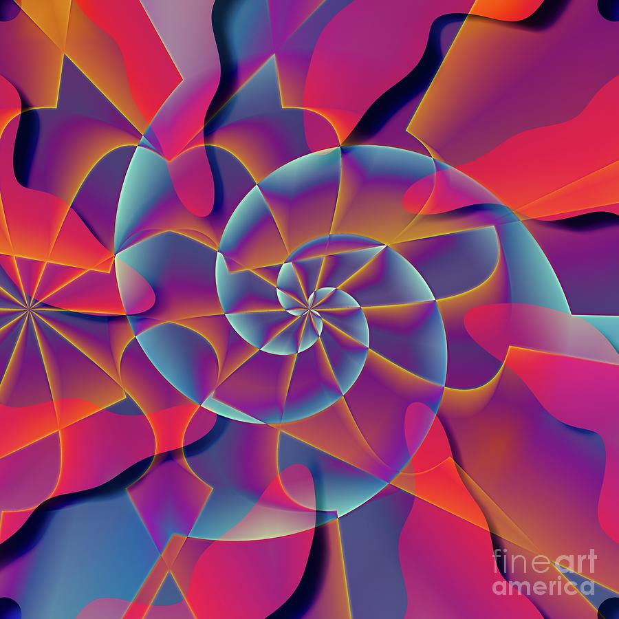 Abstract Colour Geometry 11 Digital Art by Philip Preston