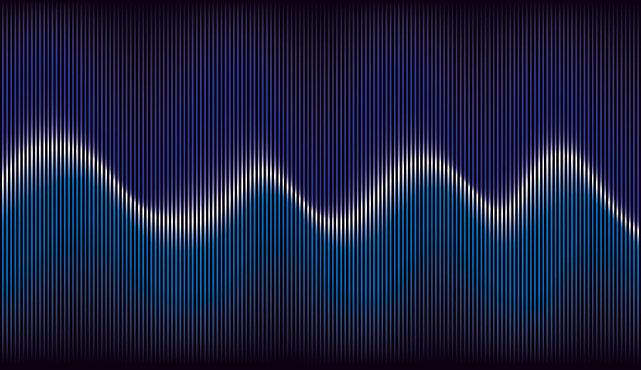 Abstract Colourful Rhythmic Sound Wave Drawing by Jobalou