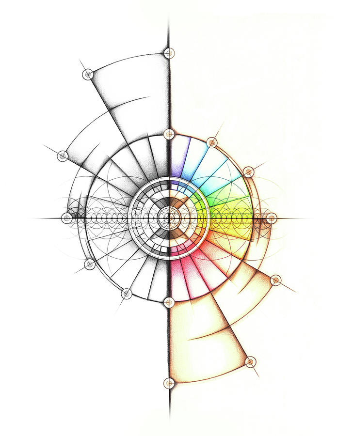 Abstract Cycle Spectrum Geometry Drawing by Nathalie Strassburg