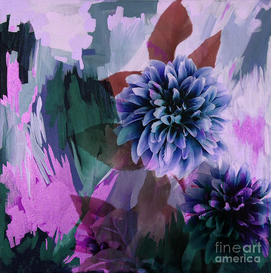 Abstract Dahlia art Painting by Gull G