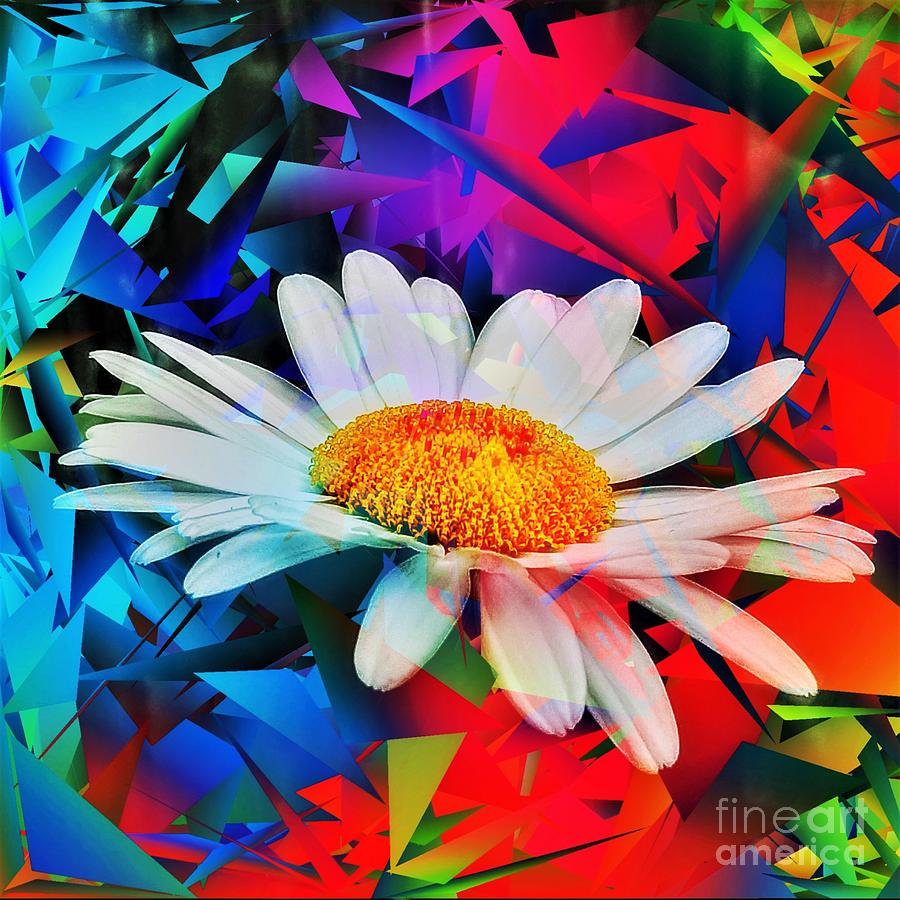 Abstract Daisy Digital Art by Jacqueline McReynolds
