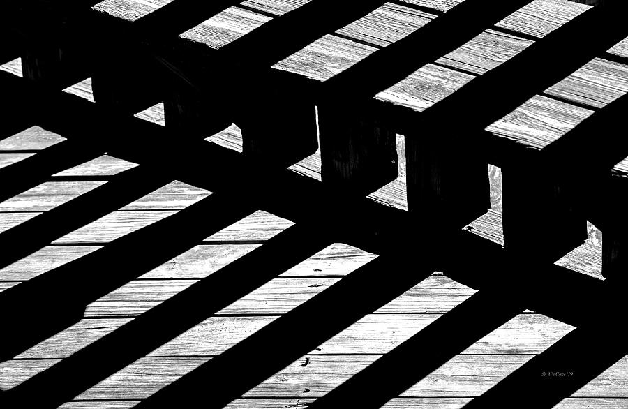 Abstract Deck In Black And White Photograph by Brian Wallace