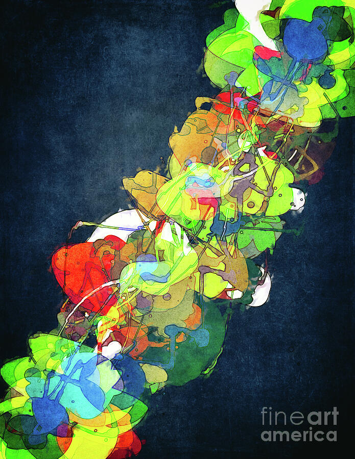 Abstract Digital Art - Abstract Digital Watercolor by Phil Perkins