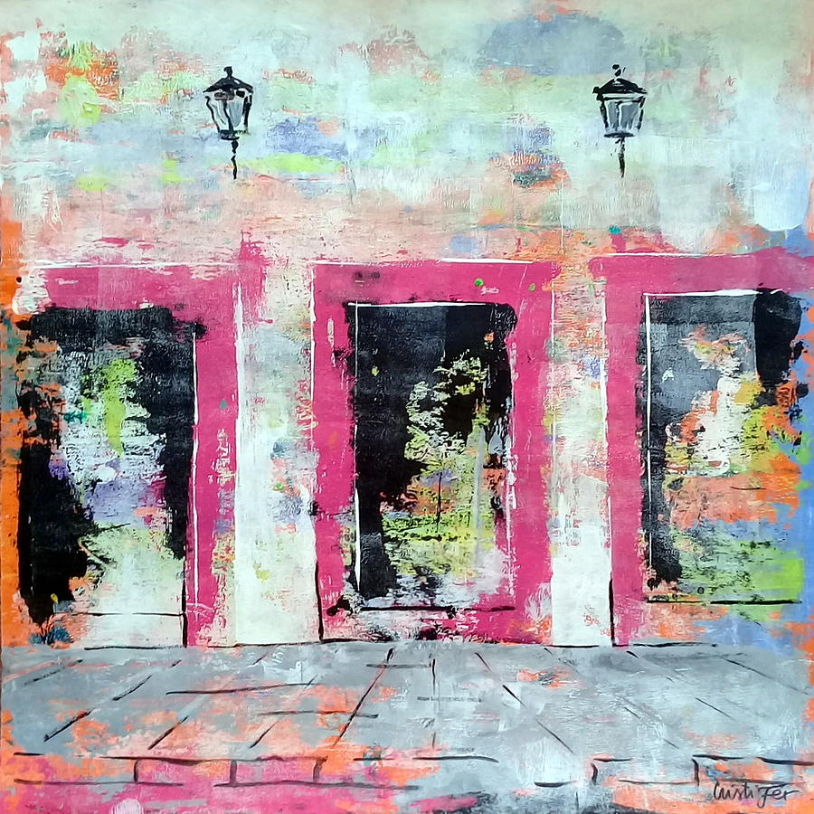 Abstract Doors Of Puerto Vallarta Painting