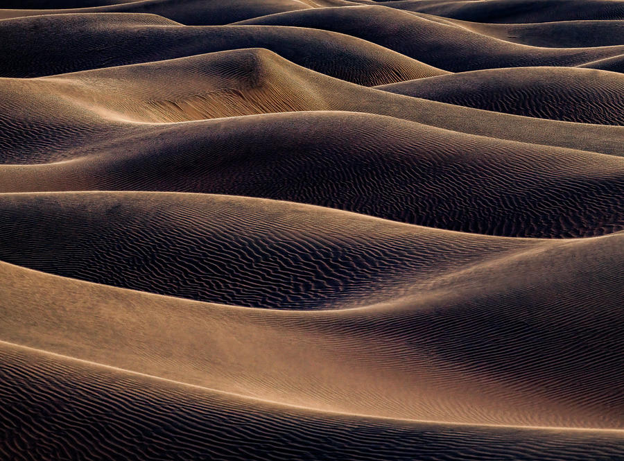 Abstract Dunes - Dark Photograph by David Downs