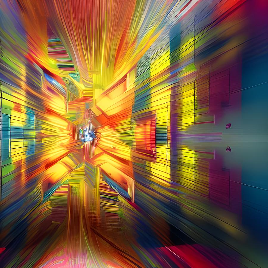 Abstract Exploding Digital Art by Beverly Read