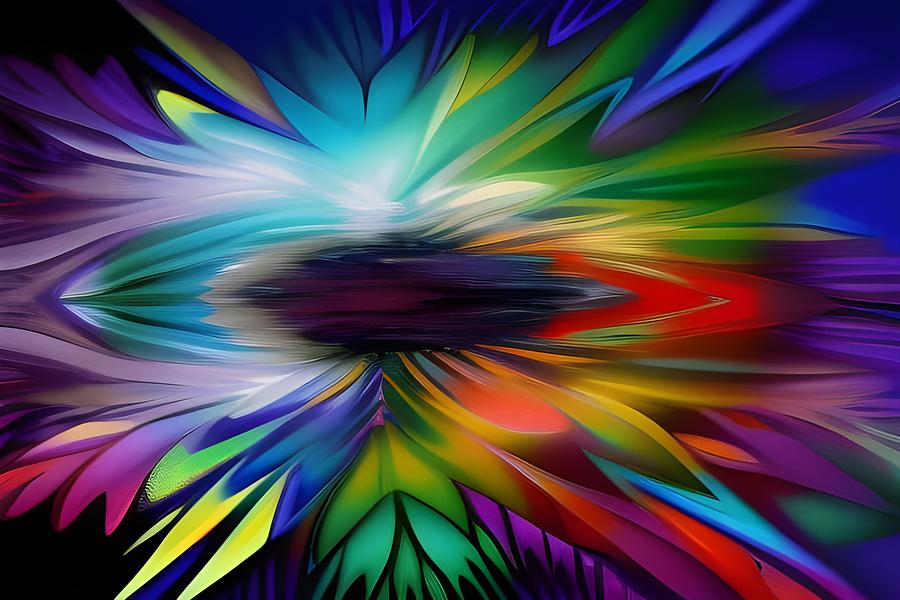 Abstract Explosion Digital Art by Beverly Read