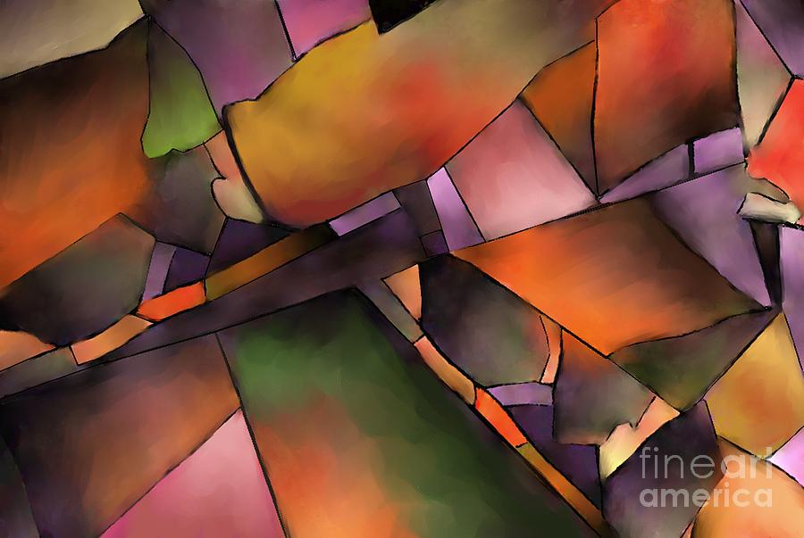 Abstract Fall Leaves Painting by Ana Borras