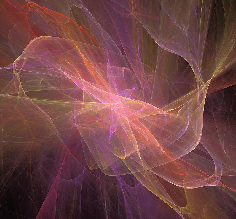 Abstract fantastic veil fractal image  Photograph by Mikhail Kokhanchikov