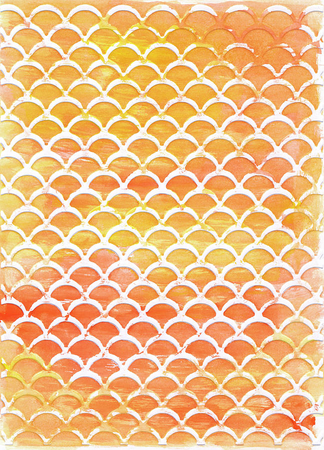 Abstract fiery scallops Mixed Media by Maria Dimitrova Abstract fiery scallops Mixed Media by Maria Dimitrova