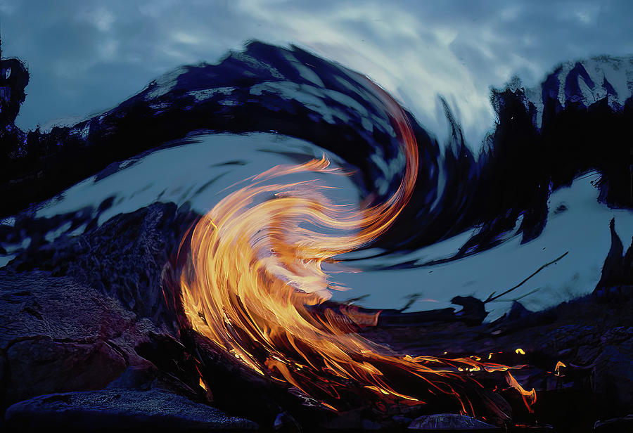 Abstract fire dance Photograph by Steve Estvanik