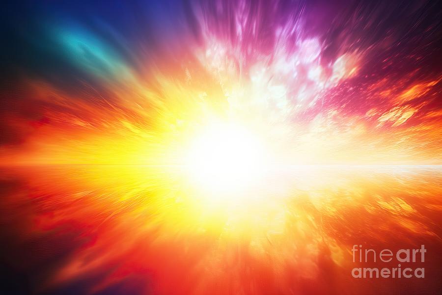 Abstract Painting - Abstract flare background by N Akkash