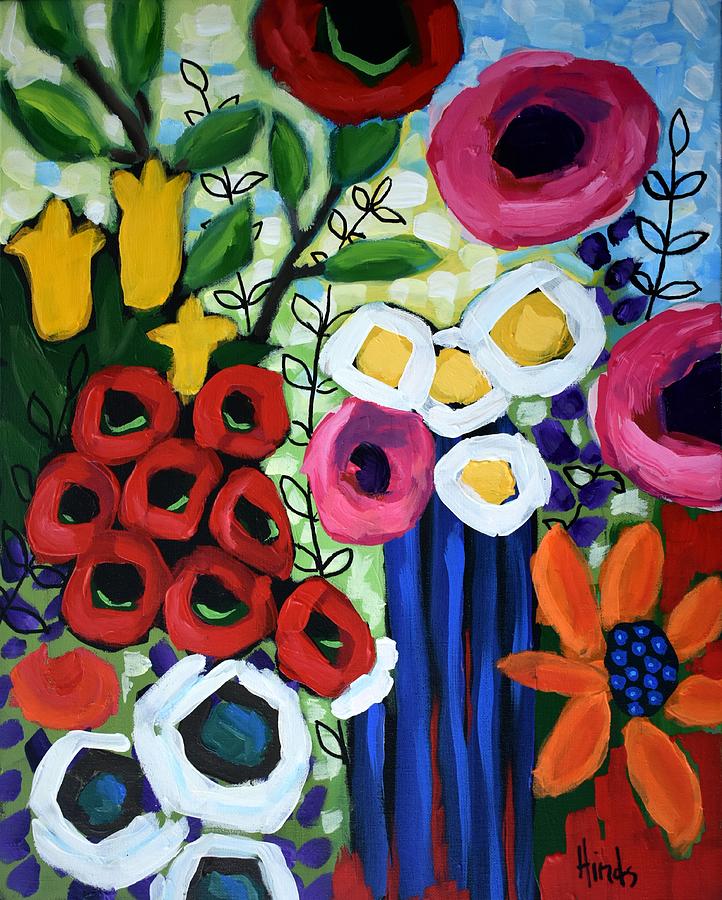 Abstract Flower Garden Painting