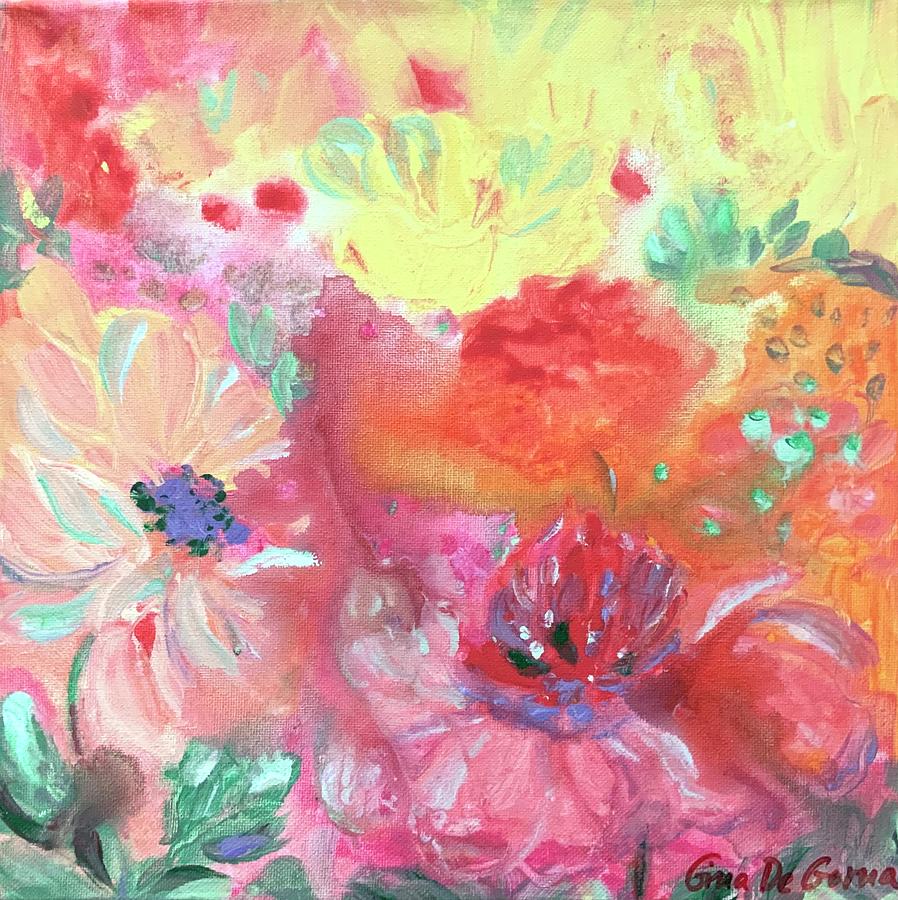 Abstract Flowers Painting by Gina De Gorna