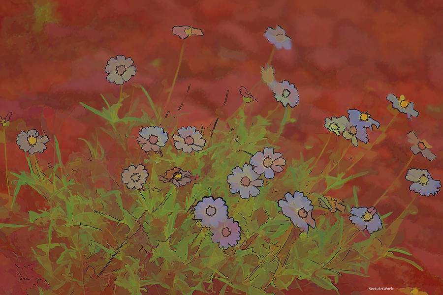 Abstract Flowers in Orange Photograph by Roberta Byram