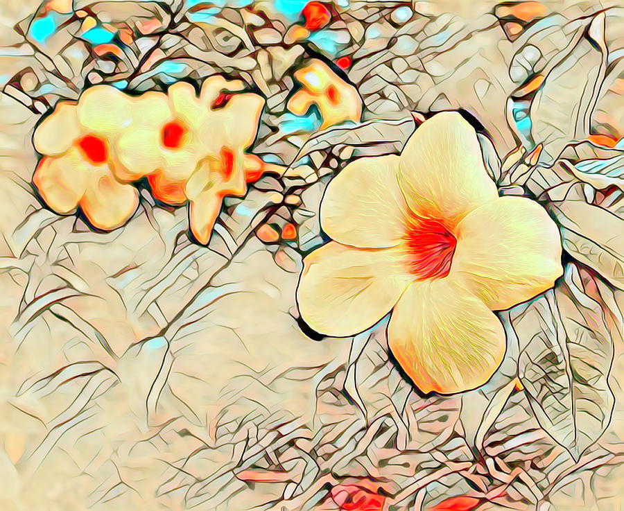 Abstract Flowers Digital Art