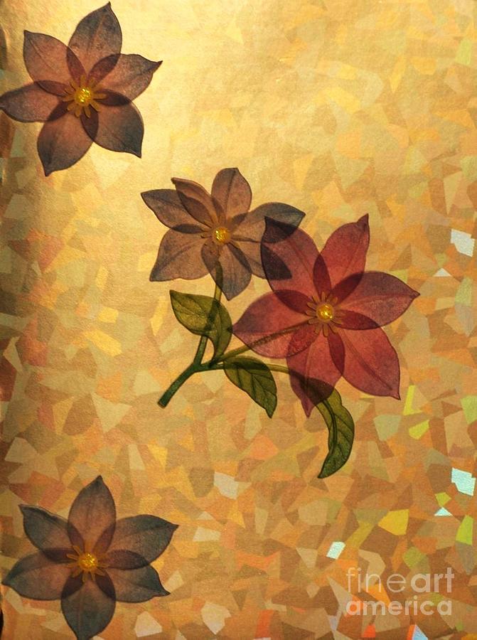Abstract Digital Art - Abstract Flowers  by Shelly Wiseberg