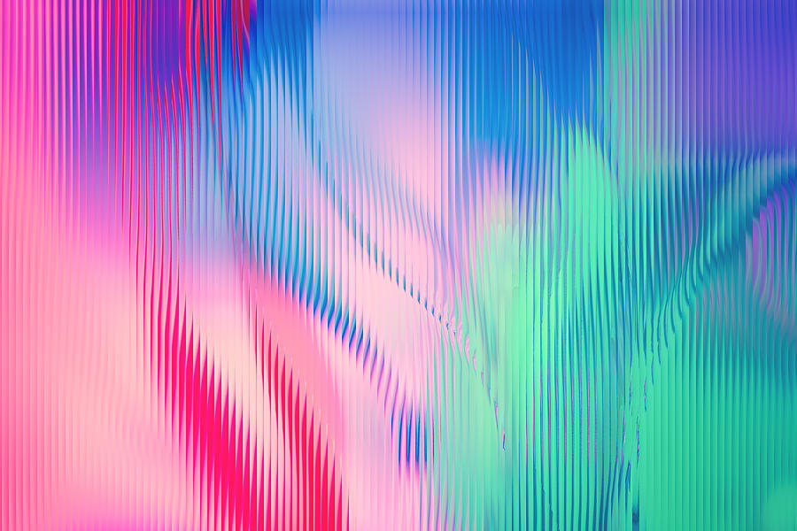 Abstract  Fluid Flow Holographic Violet Pink Green Neon Background Photograph by Oxygen