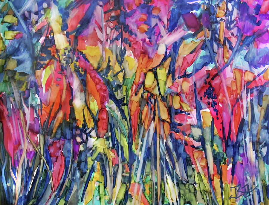 Abstract Forest 92321 Painting by Jean Batzell Fitzgerald