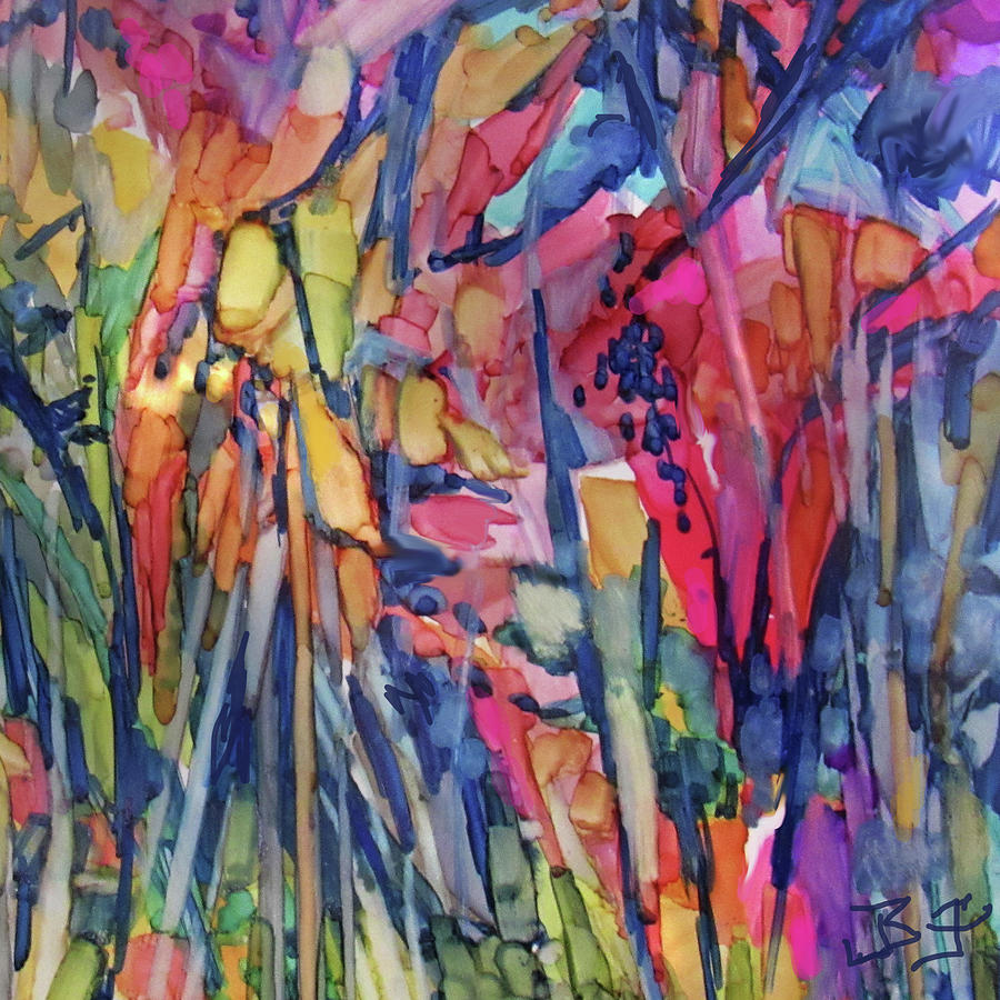 Abstract Forest-DETAIL Painting by Jean Batzell Fitzgerald