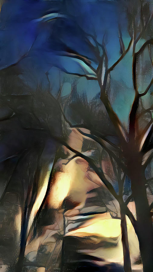 Abstract Forest Landscape Print Digital Art by Jacob Folger