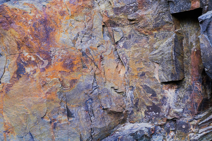 Abstract - Fractured rock Photograph by Gary Browne