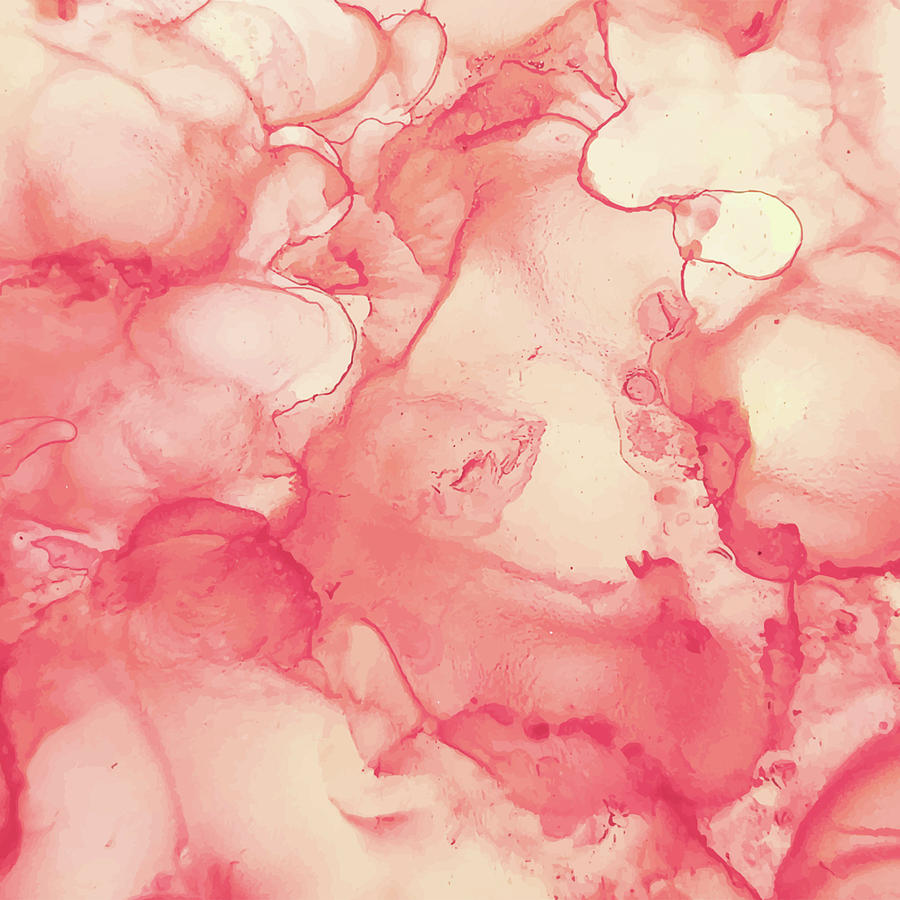 Abstract Fresh Pink Ink Liquid Digital Art by Sambel Pedes