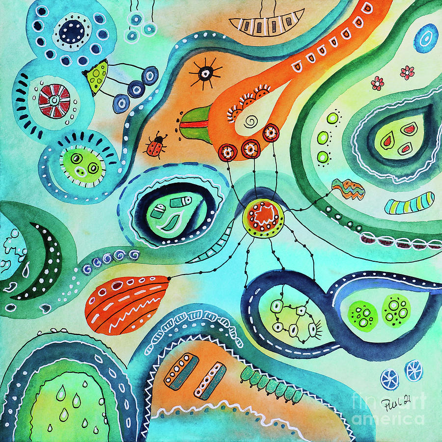 Abstract Fun Painting by Jutta Maria Pusl