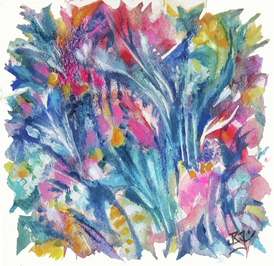 Abstract Garden 7-23-20 Painting by Jean Batzell Fitzgerald