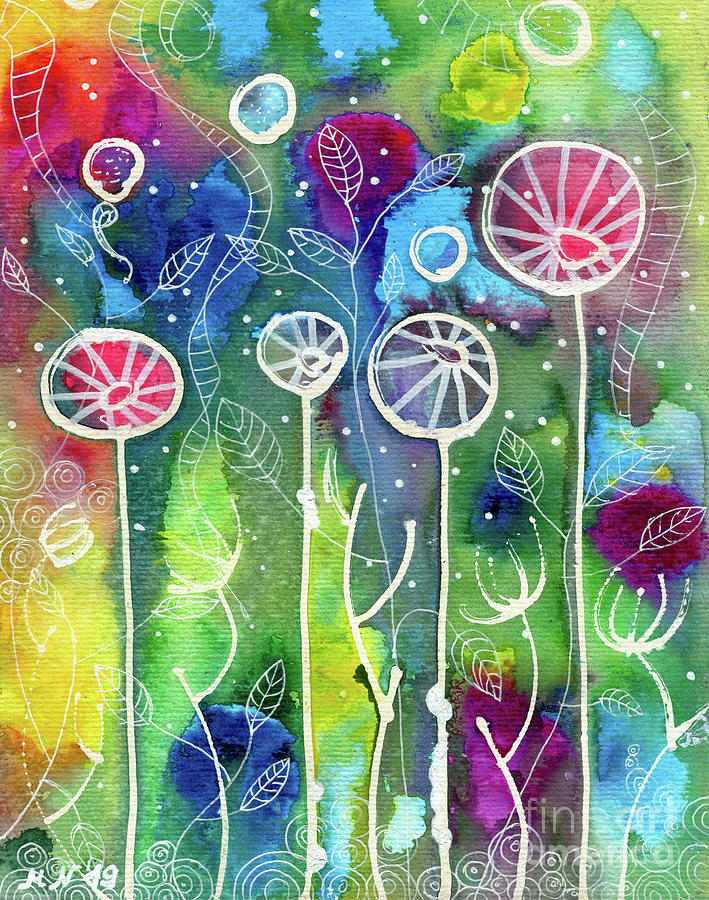 Abstract Garden Painting