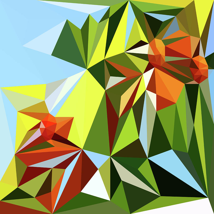 Abstract Geometric Background Low Poly Mosaic Style